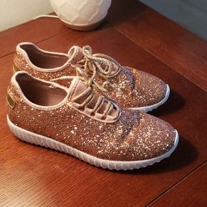 Rose Gold glitter shoes